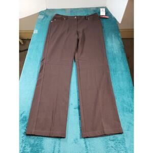 Rafaella Pants Sz 12 Womens Brown Ladies Stretch Tapered Career Work NWT
